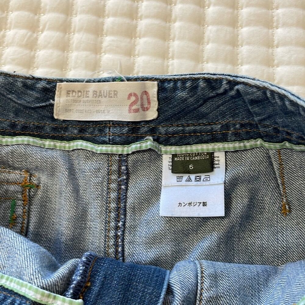Eddie Bauer Vintage Denim Jean Skirt W/Back Pocket Size 6 - Picture 4 of 5